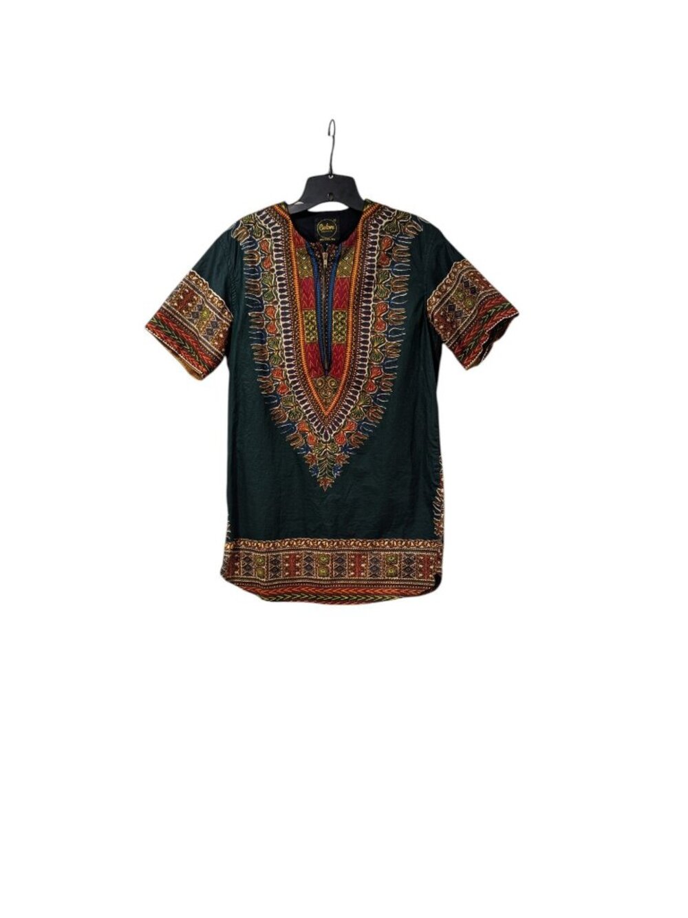Caldore Fashions Multicolored Dashiki Tunic Shirt Geometric African Sz M